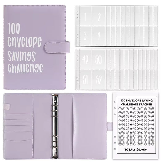 100 Envelopes Money Saving Challenge Money Saver Notebook Binder