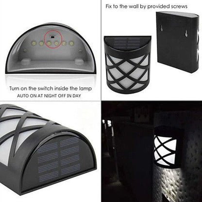 Spotlight Solar Wall Light in Lattice Design